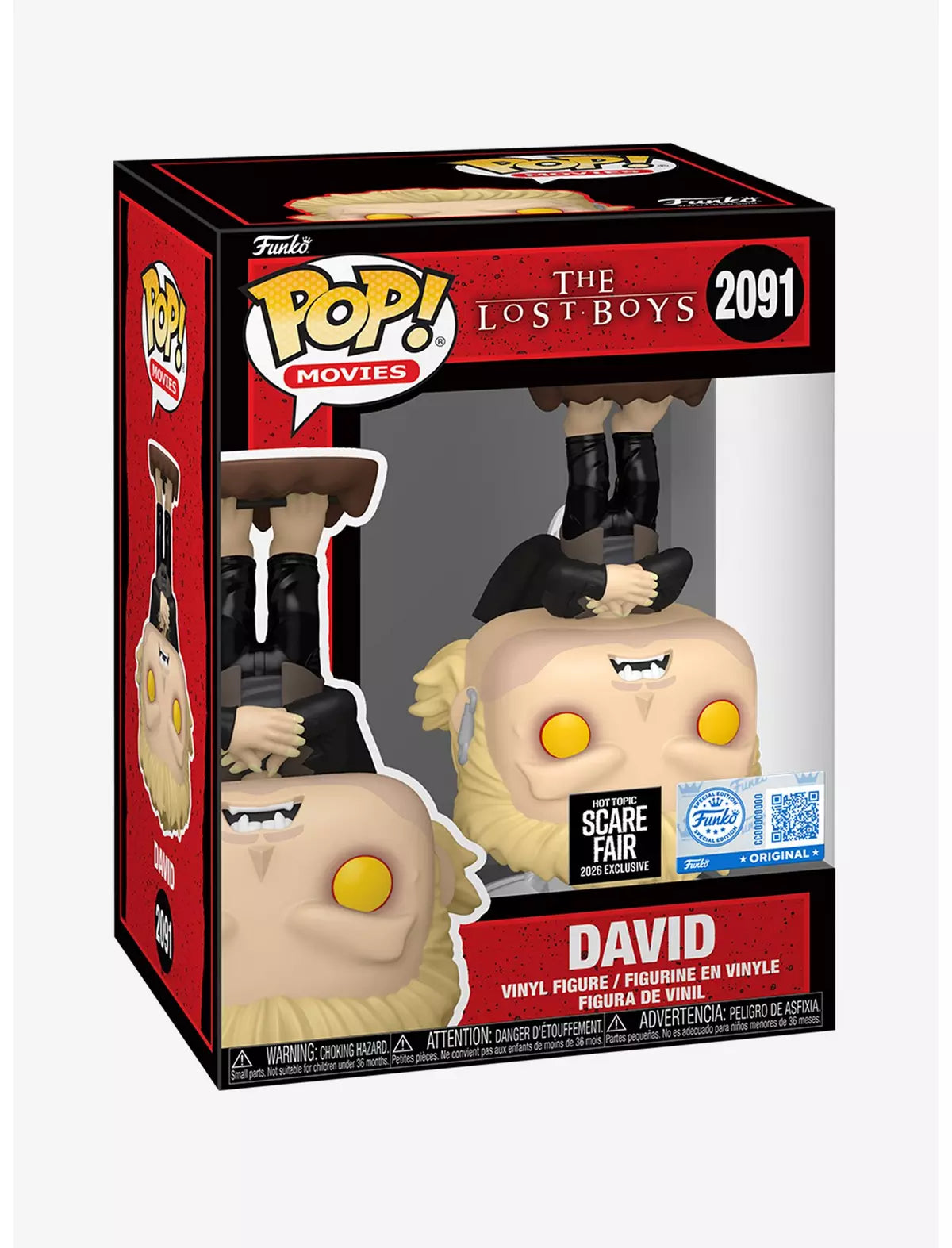 Funko Pop! Movies The Lost Boys David #2091 nella confezione Hot Topic Scare Fair 2026 Exclusive
