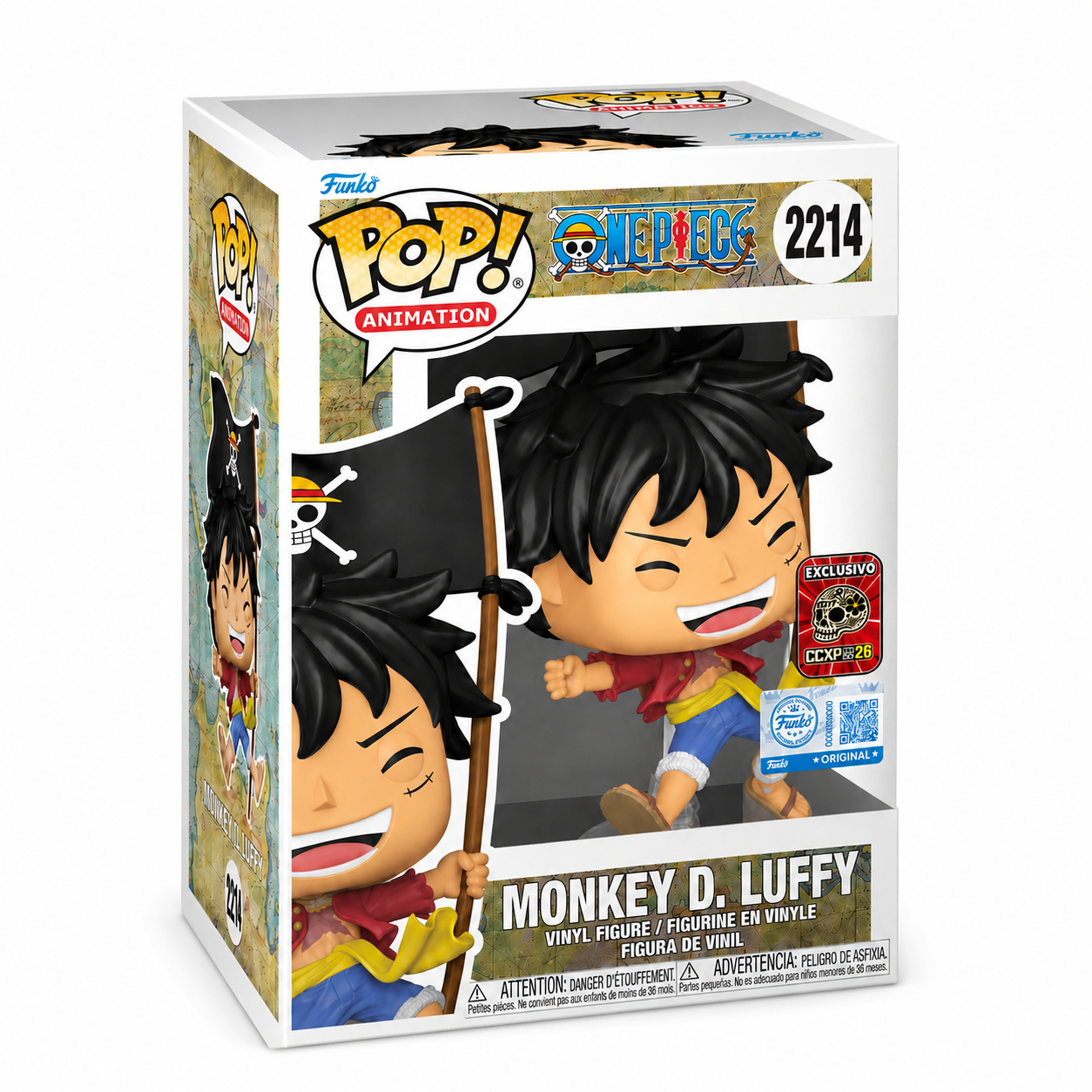Funko Pop! 2214 Monkey D. Luffy with Flag – One Piece – CCXP MX 2026