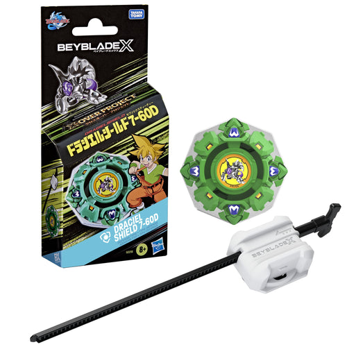 Beyblade X Draciel Shield 7-60D X-Over Hasbro – Starter Pack con lanciatore