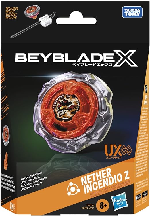 Beyblade X Nether Incendio Z Starter Pack + Launcher – Hasbro