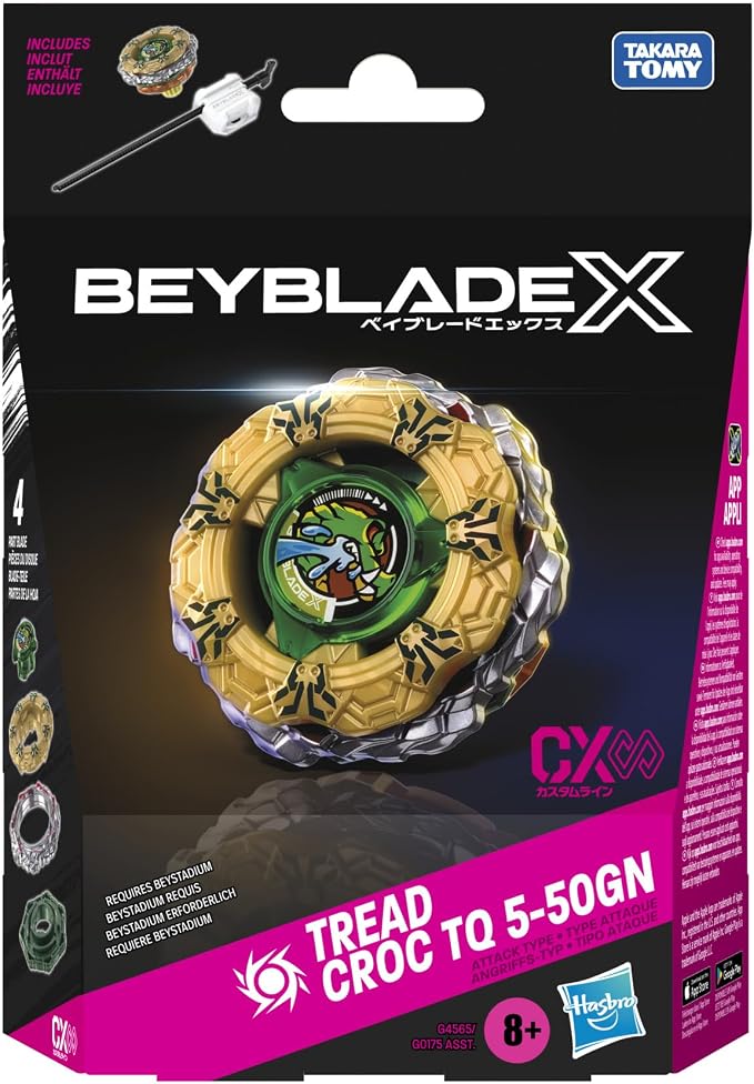 Beyblade X Tread Croc TQ 5-50GN Starter Pack + Launcher – Hasbro / Takara Tomy