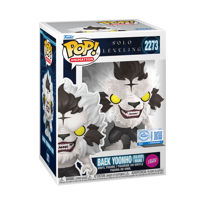 Baek Yoonho 2273 (Silver Mane) Chase Flocked Funko POP! Animation: Solo Leveling