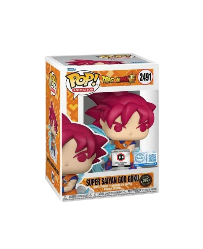 Funko Pop! 2491 Super Saiyan God Goku – Dragon Ball Super – Chalice Collectibles Exclusive Pre-Release