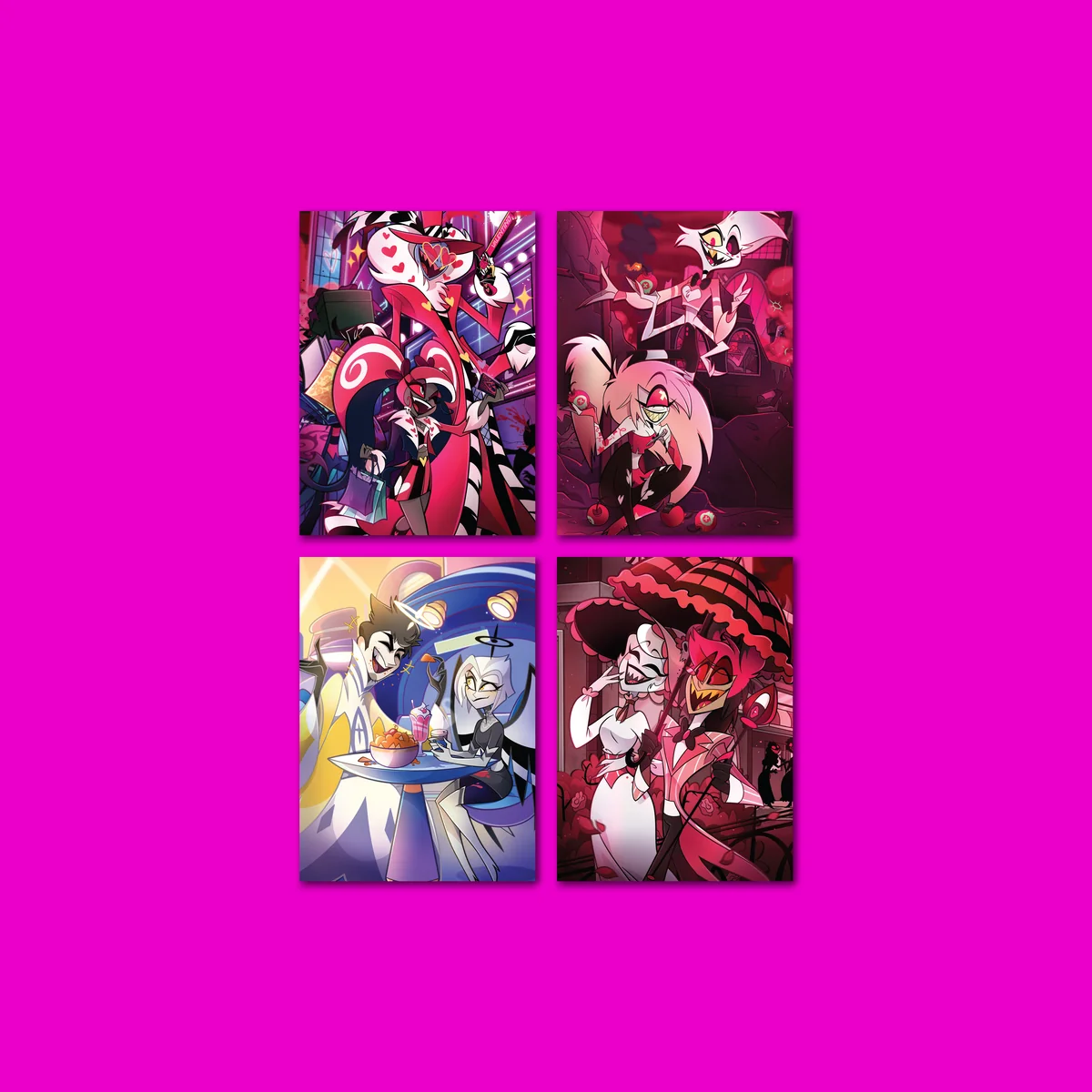 Hazbin Hotel BFF Postcard Set – 4 cartoline ufficiali